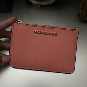 Michael Kors slim mini wallet, with zipper top